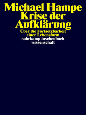 cover image of Krise der Aufklärung